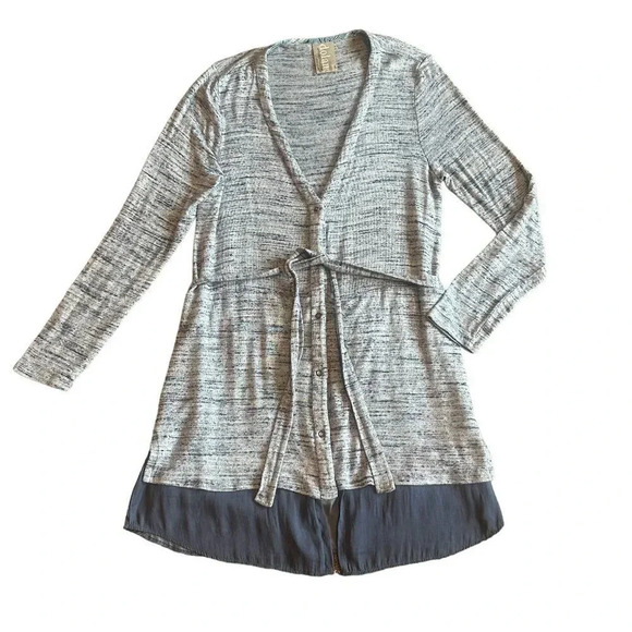 Dolan Anthropologie Long-Length Cardigan Sweater Dress Button-Down Size Large - Picture 1 of 12